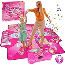 Tapis De Danse Enfant Tapis De Danse Dreamon - 7 Flèches LED, Bluetooth | 5 Niveaux, Enfants 3-8 Ans - Cadeau Noël Tapis Musical Interactif LED Bluetooth Cadeau Fille