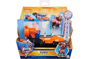 PAW PATROL PATRULLA CANINA - COCHE ZUMA PATRULLA CANINA LA PELÍCULA - Coche Transformable Deluxe de la Película Patrulla Canina Zuma y 1 figura de Zuma - 6061910 - Juguetes Niños 3 Años +