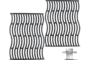 Nordic Bbq Store-uppsättning med 2 gjutjärnsgrillgaller för Napoleon Prestige 500, PRO 500, LEX 485 – 45 x 33,5 cm (vardera)