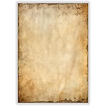 70 Blatt Vintage Briefpapier DIN A4 - Antik Pergamentpapier Für Urkunden & Einladungen