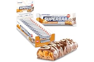 ‎ENERGYBODY Energybody Superbar Proteinriegel Peanut Caramell 24x 50g / High Protein Riegel 32% Eiweiß - 2g Zucker/Eiweißriegel zuckerarm für Low Carb Ernährung/Protein Bars