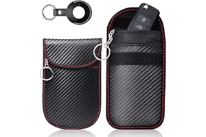 HIDAMAZY Keyless Go Schutz Autoschlüssel Box Signalblocker Tasche, 2 Stück Faraday Taschen Keyless Go Schutzhülle Schlüsseltasche RFID Blocker Schlüsseletui Autoschlüssel Hülle Schutz Keyless