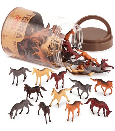 Safari Ltd. Good Luck Minis – Pferde 5 Stück, Süße Mini-Figuren Zum Sammeln & Spielen