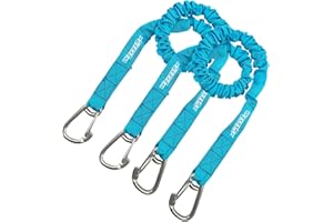WavesRx DockingPal - Premium Bungee Dock Line 3 ft (2PK) | Elastic Docking Rope with Stainless Steel Carabiners Stretches from 3' to 4' | Absorbs Shocks & Tugs Preventing Damage to Your Jet Ski & PWC