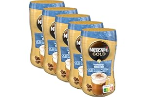NESCAFÉ Gold Typ Cappuccino Weniger Süß, Getränkepulver aus löslichem Bohnenkaffee, koffeinhaltig, 5er Pack (5x250g)
