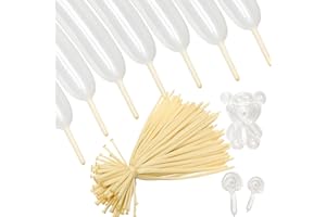 ASIYUHY 260q Long Balloons Clear Modelling Balloons, 100pcs Twisting Animal Long Magic Latex Balloon for Balloon arch Birthday Wedding Christmas Party Balloons Decoration