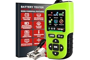 Acclope BT90 PRO Batterietester, 6V/12V/24V, 2-360Ah Kapazität, 30-3800 CCA, für AGM/EFB/GEL/LiFePO4 Batterien, mit Cloud-Print, Start-Stop-System, Lade- und Startsystemtest,SOH/SOC, SAE/EN/IEC/CA/MCA