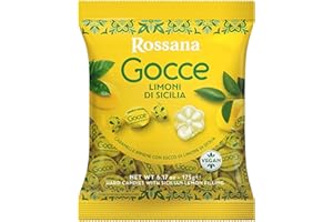 GENERICO Rossana Gocce Limoni di Sicilia Caramelle Ripiene con Succo di Limone Senza Glutine (Gluten Free) Vegan 175g
