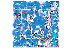 UHDS Adesivi Stiitch, Set di 50 Adesivi, Adesivo alla Moda Personalizzati Decorativi per Auto, Computer Portatile, valigia, Bicicletta, Natalizi Compleanno Regalo per Bambini Adulti