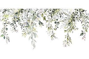 WALLARENA Papel Pintado Hojas verdes Naturaleza Plantas Botánica - Incluye Pegamento - Fotomurales Pared Tejido No Tejido Decorativos Murales Fotográfico XXL Moderno Decoración de Paredes (416x254 cm)