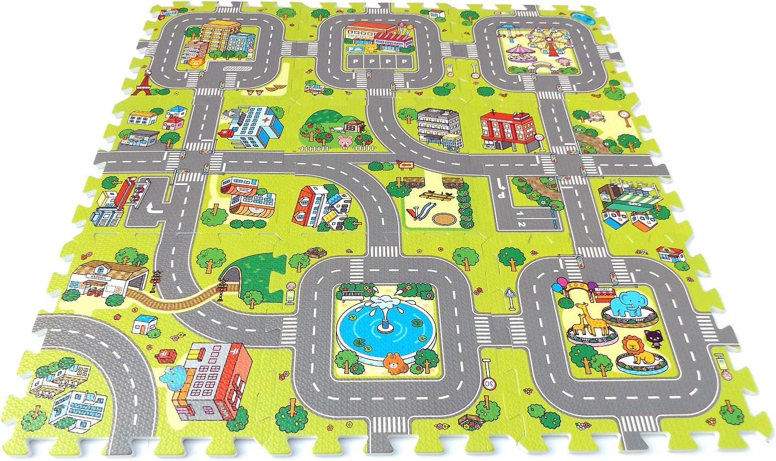 Brigamo 18011 City Puzzle Mat Infinitely Extendible -