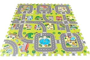 Brigamo 18011, materassino per puzzle, città, estensibile all’infinito