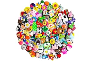 Nityunn Schuhanhänger für Clogs, verschiedene zufällige Auswahl aus PVC, Cartoon-Schuhdekorationen, Zubehör für Sandalen, Weihnachten, Party, Geburtstag, Geschenke