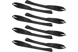 HARIENDNY 8 PCS Soft Loop Tie Down Straps Black Motorcycle Tie Down Straps 12 x 1In Heavy Duty Tie Down Loops Motorcycle Handlebar Straps for Securing Motorcycles UTV ATV Kayak Dirt Bikes Lawn Equipment