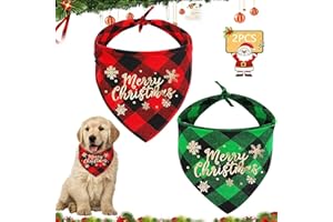 SEASBOES 2 pañuelos de Perro de Navidad, pañuelo para Mascotas, Babero triángulo, Accesorios de Disfraz de Mascota de Navidad, pañuelos para el Cuello para Perros y Gatos, decoración de Disfraces de Navidad