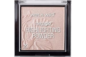 ‎WET N WILD Wet n Wild, MegaGlo Highlighting Powder, hochpigmentiertes Highlighter Puder mit ultra schimmernden Finish und leicht zu mixende Formel, weicher und strahlender Effekt, Blossom Glow