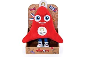 Doudou et Compagnie JO2497, Bonnet phrygien Maskottchen OLY, rot, Phryge 25 cm-Boite Display