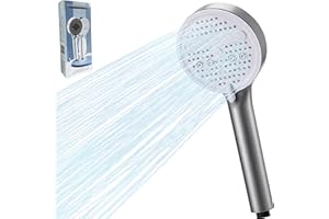 Fenxyo Shower Head with Handheld, High Pressure Shower Head with 5 Spray Modes, Large Panel Water Saving Powerful Chrome Design, Easy Install Rainfall Showerhead for Low Water Pressure