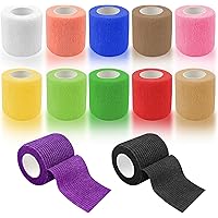 JCLIFE Lot De 10 Rouleaux De Bandages élastiques Auto-adhésifs Bleus De 2,5 à 10 Cm De Large, Antidérapants, Idéaux Pour La Protection Sportive Et Le Pansement Pour Animaux De Compagnie