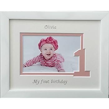 first birthday photo frame personalized