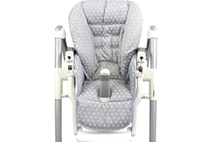 BAMBINIWELT BY RAFAEL K. Bambiniwelt, rivestimento di ricambio per cuscino Peg Perego Prima Pappa Diner Stelline (stelle grigio chiaro)