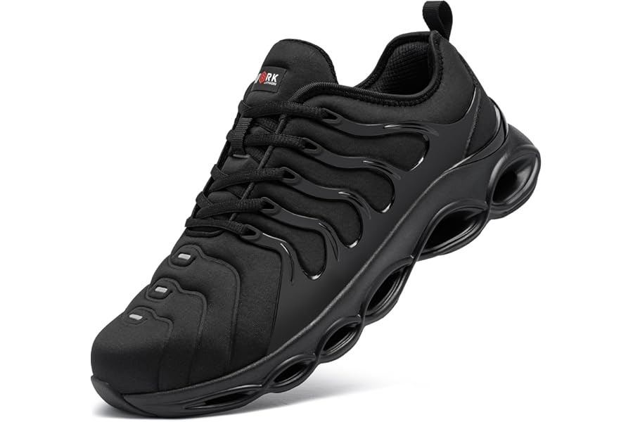 LARNMERN Steel Toe Cap Trainers Mens Safety Trainers Breathable Safety Shoes Comfortable Work Shoes Lightweight Cushioning Fashion 3.5UK-14UK