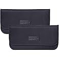 wisdompro RFID Signal Blocking Bag, 2 Pack of Faraday Pouch for Cell Phones and Car Keys, Keyless Car Key Signal Blocker, Keyless Entry Protector - Black