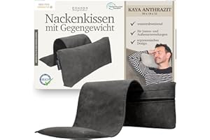 BLEZLIVING DUTCH AUTHENTIC COHOSO® Nackenkissen mit Gegengewicht - Ergonomisches Nackenstützkissen, Nackenrolle Kissen Halbrund für Sessel, Höhenverstellbares Neck Pillow, Kopfstütze Sofa Couch, Nackenpolster für Gartenstühle