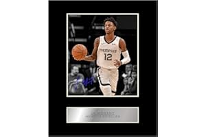 ICONIC PICS Photo dédicacée encadrée de Ja Morant Memphis Grizzlies #01 NBA imprimée avec autographe