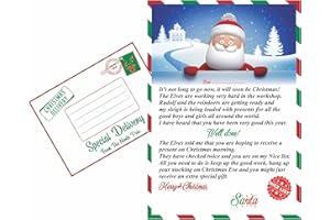 3HA HAHAHA Personalised Letter From Santa Claus Father Merry Christmas Gift Wish Eve Box Post To Good List Perfect For Children Boys Girls Or Grandchildren Xmas Accessories (Pack Of 1) {you Will Write Your Name}