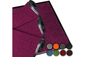 LUCA HOME LucaHome - Felpudo Entrada casa 40x60cm Burdeos - Alfombra Antideslizante Lavable para Puerta de Entrada, Cocina y Pasillo - Felpudo Exterior e Interior - Tapetes Originales Entrada casa