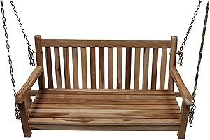 AMBIENTE HOME Ambientehome Teakholz Hängebank ca. 120cm Hängeschaukel