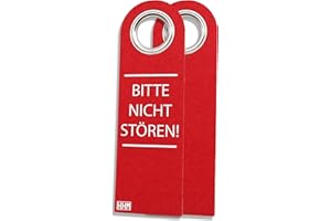 2 Stück HHM® bitte nicht stören Schild Büro Gadgets - nicht stören Türschild aus Filz. Ideal als Zimmer Einrichtung oder Türschild im Büro. Nützliches fürs Büro für Produktivität.