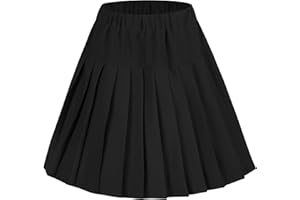 Urban GoCo Donna Tennis Plissettata Gonna Vita Elastica Sottile Minigonne Uniforme Scolastiche