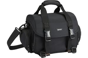 ‎AMAZONBASICS Amazonbasics Torba Na Ramię Na Lustrzankę, Czarny/Pomarańczowy, 32.4 x 20.3 x 24.8 cm