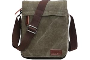 Outreo Uomo Borsa a Tracolla Retro Borsa A Tracolla Vintage Borsa Scuola per Laptop Tempo Libero Borsa