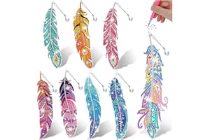 KufaerBeam Bastelset für Kinder ab 6 Jahre - Diamond Painting Kit, Kreatives Basteln Geschenk für Mädchen 7,8,9,10,11,12 Jahre, Lesezeichen Bastelkoffer Geburtstagsgeschenk für Kinder Erwachsene