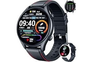 WEYBON Smart Watch Men Fitness Tracker - 1.32" Full Touch Screen Smartwatch for Mens Activity Trackers with IP68 Waterproof Blood Pressure Heart Rate Sleep Monitor Step Sports Watches Compatible Android IOS