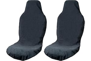 LIONSTRONG® Housses de siège de Voiture pour siège Avant Universelle [Imperméable] - Housses de siège Avant - Protection de siège Auto - Protection de siège d'atelier - Microfibre 2 pièces