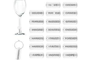 CNYMANY 50/40/30/20 pezzi Ciondoli per calici da vino, Segnabicchieri a tema vino Etichette con fibbia Design per cocktail di vino Champagne Degustazione Bomboniere per feste Forniture per decorazioni Regali