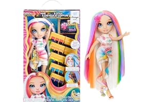 Rainbow High Bambola Hair Chalk & Style - Amaya - Bambola Arcobaleno da 28 cm, Gesso per Capelli Lavabile, Colora, Acconcia, Gioca, Risciacqua e Ripeti, età 4-12+