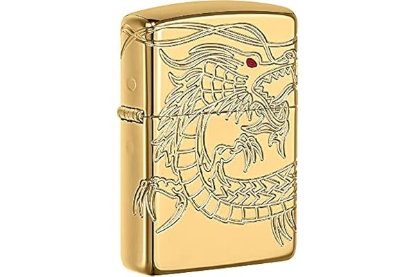 Zippo Armor Chinese Dragon Briquet Unisexe, 6.0 x 4.0 x 2.0 cm