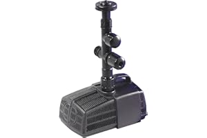 HOZELOCK - Fountain & Cascade Pond Pump 1500 LPH : Ideal for Medium-sized Ponds, Adjustable Flow Rate and Cascade/fountain Angle, Anti-clog Foam Free Inlet Cage Reduces Maintenance [3354B1240]
