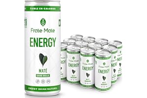 FRATE MATE Fraté Maté Boisson Énergisante Sport | Energy Drink au Maté Sans Bulle | Faible en Sucre et en Calories (12 x 250ml)