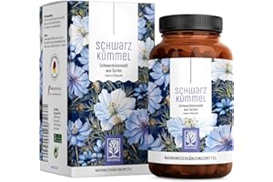 NATURTREU® Schwarzkümmelöl Kapseln hochdosiert mit Vitamin E - 1000mg pro Tag - Schwarzkümmel Öl kaltgepresst aus Syrien - 12