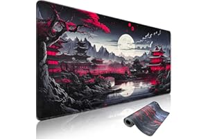 Niviy Tapis de Souris XXL 900X400mm Gamer Mouse Pad pour Bureau/Maison Base en Caoutchouc Antidérapante Tapis de Bureau à Bords Cousus Pleine Lune