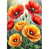 QQYRHN 5D Kerze Diamond Painting Kit für Erwachsene Anfänger Bunte Blumen Diamant Kunst Kits Vollständiges DIY Romantik Diamantstickerei-Set Perfekt zur Entspannung und Dekor 30x40 cm