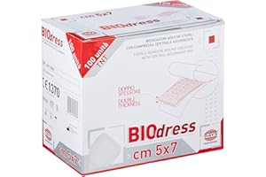 GIMA 34860 Medicazione Adesiva Sterile Tnt, 5 x 7 cm, Confezione 100 Pezzi