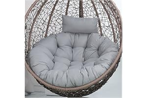 Yahbrra Coussin pour Chaise Suspendue, Coussin de Panier Suspendu Extérieur, Coussin de Remplacement pour Chaise Suspendue, Coussin de Siège pour Chaise Suspendue (Color : Grey, Size : 105size (diam