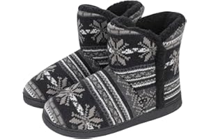 XINCHIUK Hausschuhe Winter Pantoffeln Stiefel Hüttenschuhe Damen Wärmepantoffeln Plüsch Slipper Herren Flacheschuhe Hohe Gefüttert Wärmehausschuhe Geschlossene Hüttenstiefel Gummisohle rutschfest Puschen